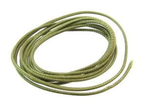 olive green waxed braided polyester cord 1.5mm