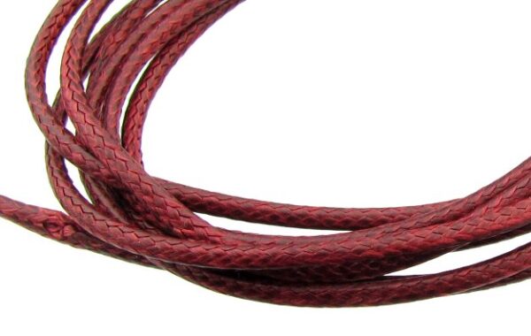 red waxed braided polyester cord 1.5mm