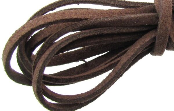 dark brown suede cord per metre