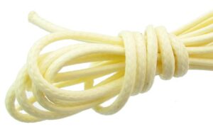 cream waxed braided polyester cord 1.5mm