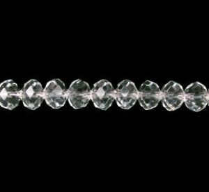 clear crystal rondelle beads