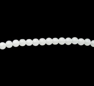 milky white glass round beads 6mm
