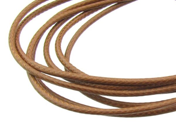 brown waxed polyester cord 1.5mm
