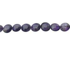 amethyst coin gemstone beads natural