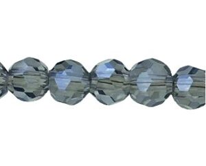 blue sheen crystal beads 4mm round