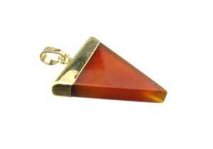carnelian triangle pendant