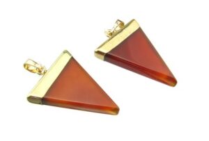 carnelian triangle pendant