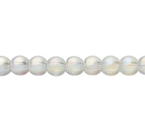 clear ab glass 4mm round beads