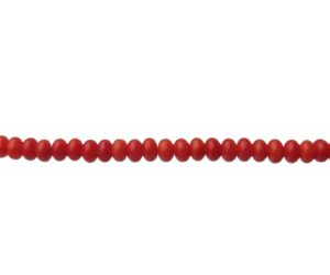 red coral rondelle beads