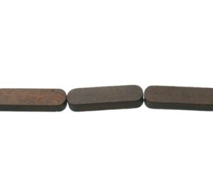 brown rectangle wood beads
