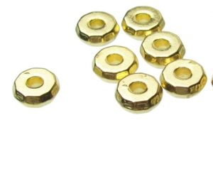 gold wheel spacer beads
