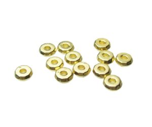 gold wheel spacer beads