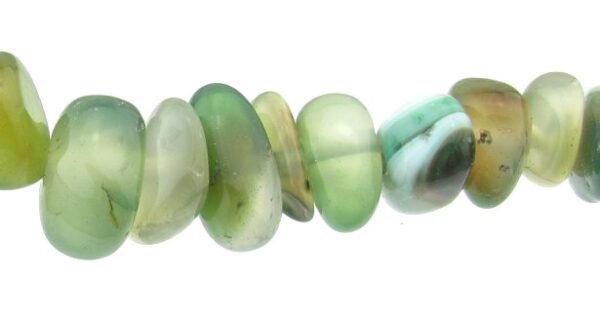 green agate nugget beads
