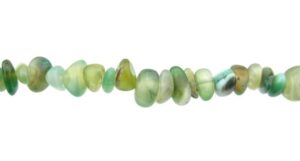 green agate nugget beads