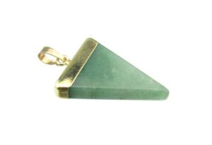 green aventurine triangle pendant