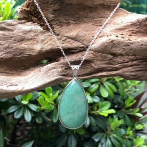 aventurine drop gemstone pendant