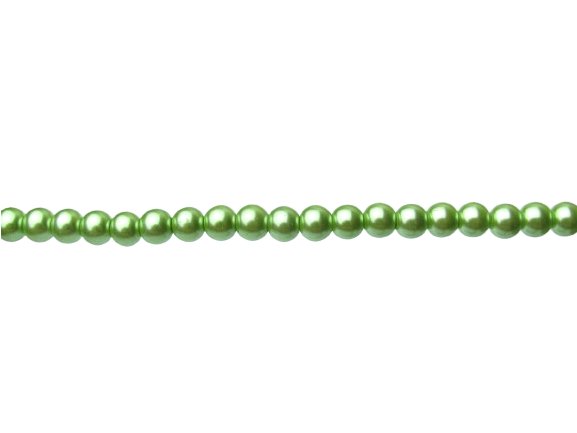 lime green glass pearls beads