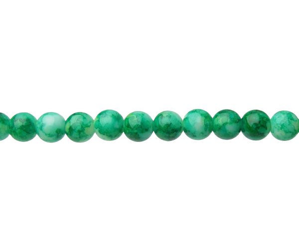 green marble glass beads 8mm