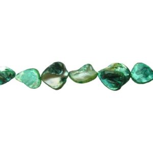 green shell nugget beads natural mother of pearl