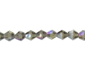mauve ab bicone crystal beads