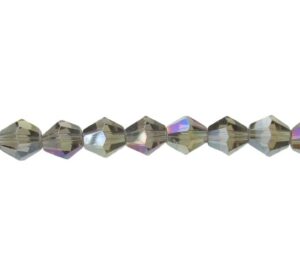 mauve ab bicone crystal beads