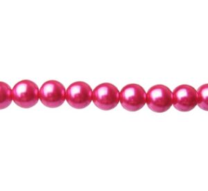 hot pink glass pearl beads