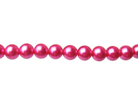 hot pink glass pearl beads