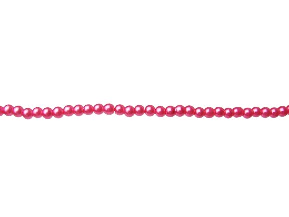 hot pink glass pearls beads 4mm