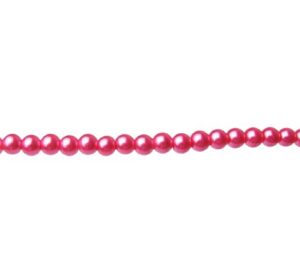 hot pink glass pearls beads