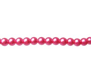 hot pink glass pearls 8mm round