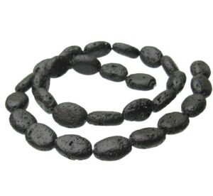 lava 14mm oval beads