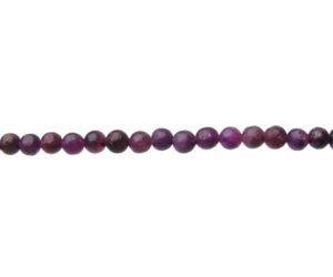 lepidolite gemstone round beads 4mm natural crystals