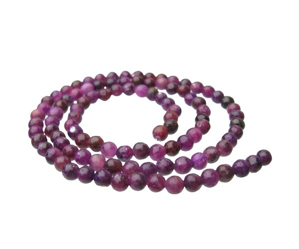 lepidolite gemstone round beads 4mm natural crystals