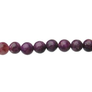 lepidolite 8mm round gemstone beads natural crystals
