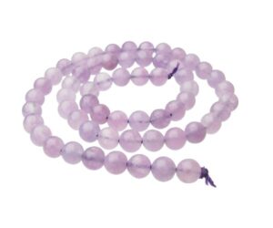 light amethyst round gemstone beads