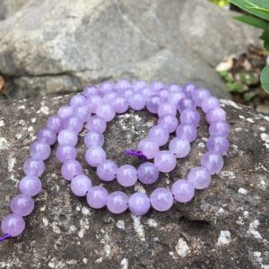 light amethyst round gemstone beads