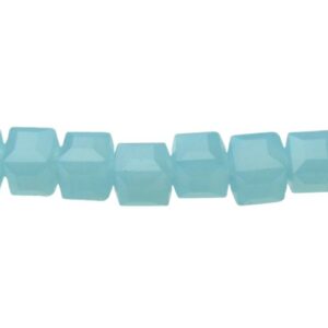 blue cube crystal beads