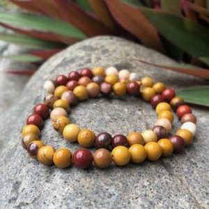 mookaite 6mm round gemstone beads natural crystals