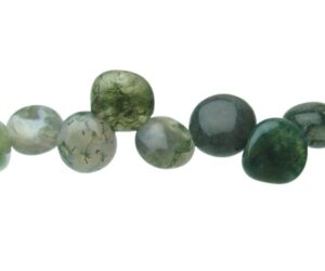 moss agate nugget beads