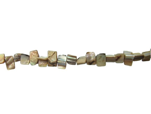 brown shell cube nugget smother of pearl natural beads