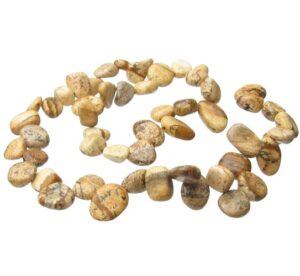 picture jasper top drilled nugget beads