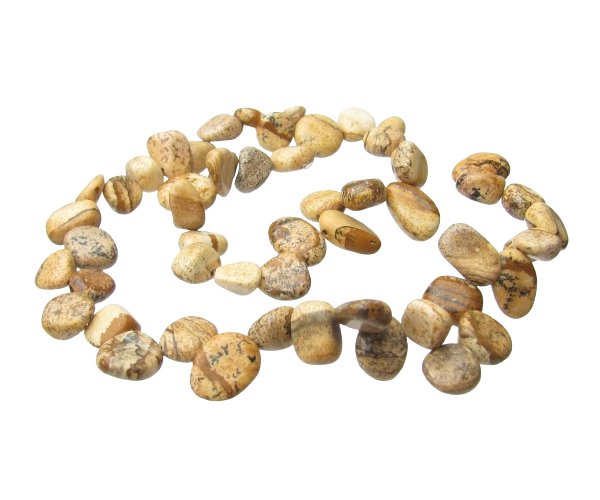 picture jasper top drilled nugget beads
