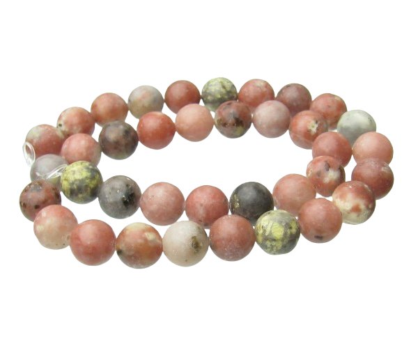 pink lepidolite 10mm round beads