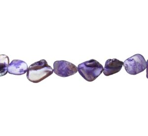 purple shell nugget beads natural mother of pearl