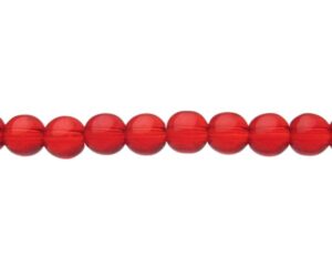 red 4mm round glass beads