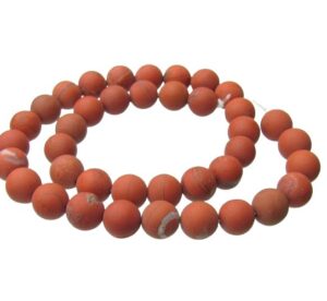 matte red jasper round beads 10mm