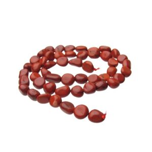 red jasper gemstone pebble beads