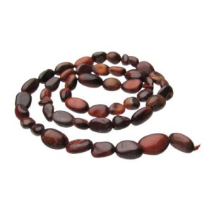 red tiger eye pebble gemstone beads