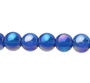 sapphire ab glass round beads 8mm
