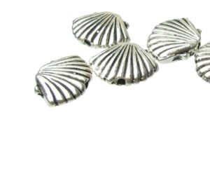 silver shell beads